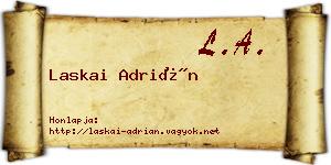 Laskai Adrián névjegykártya